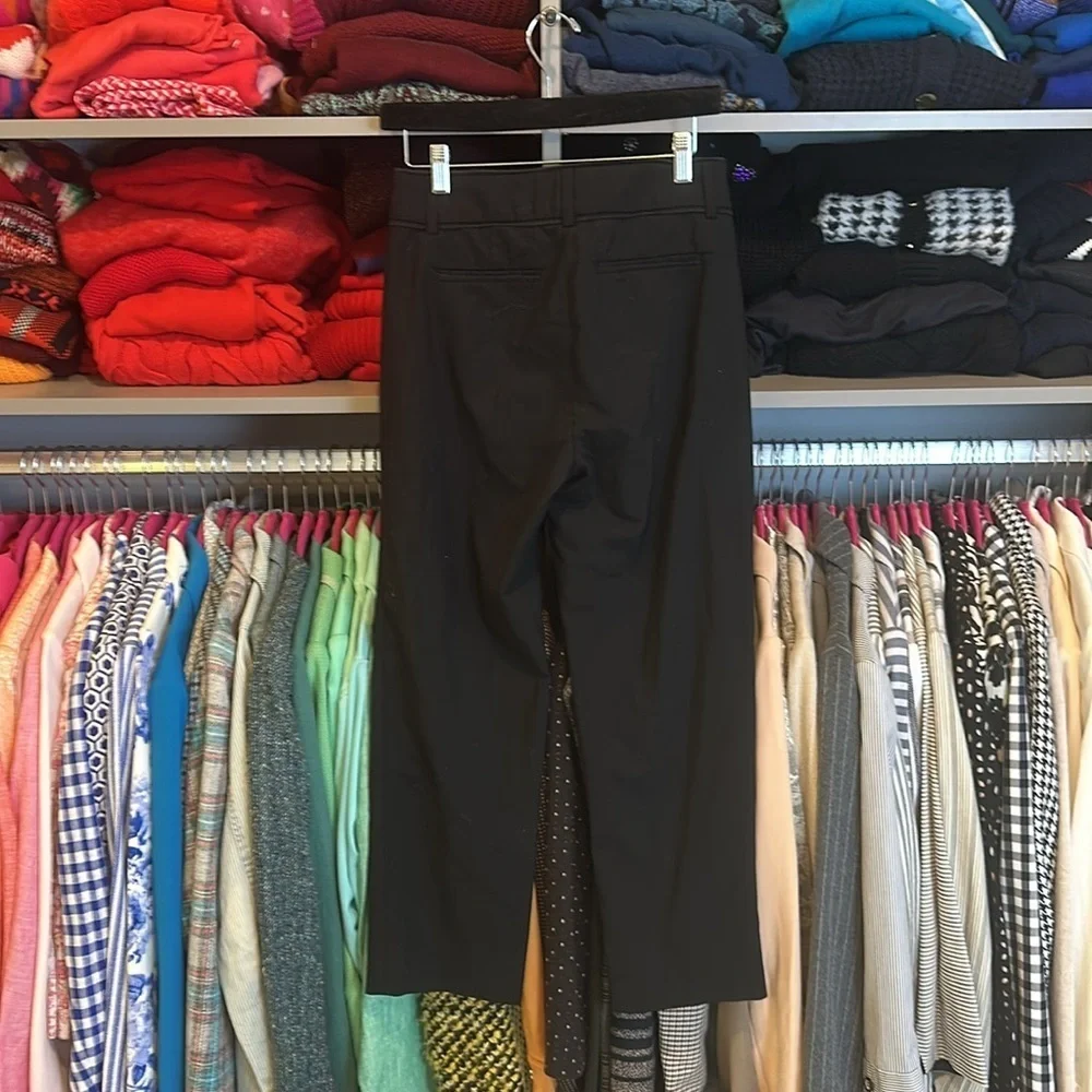 J Crew black 4 pocket cropped trousers size 0